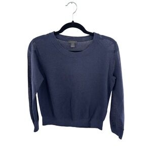 J Crew Collection Navy Blue Lightweight Crewneck Sweater Size S